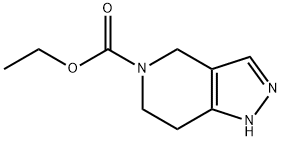 5-Ethoxycarbonyl-4,5,6,7-tetrahydro-1H-pyrazolo-[3,4-c]-pyridine 结构式