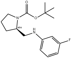 (R)-1-BOC-2-[(3-FLUORO-PHENYLAMINO)-METHYL]-PYRROLIDINE 结构式