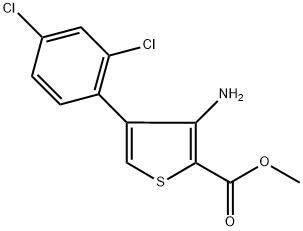 METHYL 3-AMINO-4-(2,4-DICHLOROPHENYL)THIOPHENE-2-CARBOXYLATE 结构式