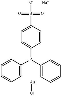 CHLORO[DIPHENYL(3-SULFONATOPHENYL)PHOSPHINO]GOLD (I), SODIUM SALT 结构式