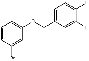 3-BROMOPHENYL-(3,4-DIFLUOROBENZYL)ETHER 结构式