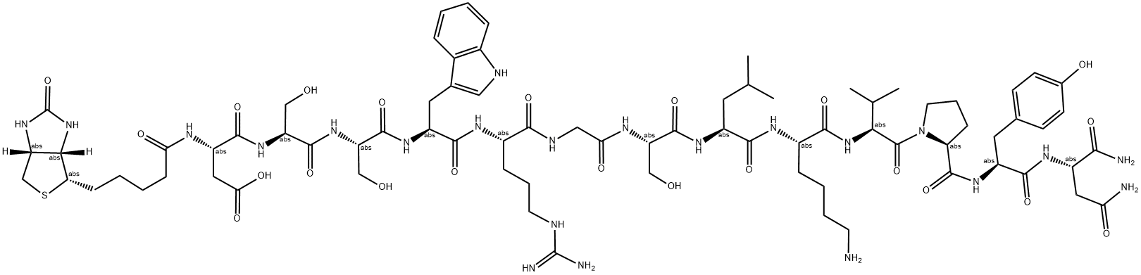 BIOT-DSSWRGSLKVPYN-AMIDE 结构式