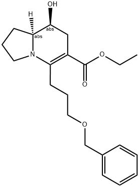 ETHYL (8S,9S)-5-(3-BENZYLOXYPROPYL)-8-HYDROXY-1,2,3,7,8,8A-HEXAHYDROINDOLIZINE-6-CARBOXYLATE 结构式