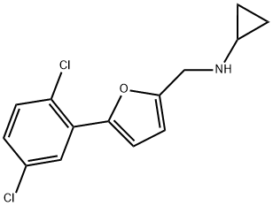 N-((5-(2,5-DICHLOROPHENYL)-2-FURYL)METHYL)CYCLOPROPANAMINE 结构式