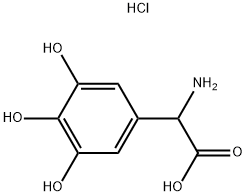 Amino-(3,4,5-trihydroxy-phenyl)-acetic acid hydrochloride 结构式