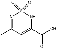 5-METHYL-1,1-DIOXO-1,2-DIHYDRO-1LAMBDA6-1,2,6-THIADIAZINE-3-CARBOXYLIC ACID 结构式