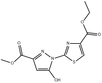ETHYL 2-[5-HYDROXY-3-(METHOXYCARBONYL)-1H-PYRAZOL-1-YL]-1,3-THIAZOLE-4-CARBOXYLATE 结构式