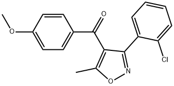 4-(4-METHOXYBENZOYL)-3-(2-CHLOROPHENYL)-5-METHYLISOXAZOLE 结构式