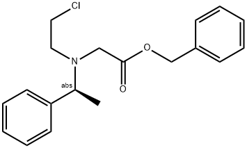 BENZYL (S)-[(2-CHLOROETHYL)-(1-PHENYLETHYL)-AMINO]-ACETATE 结构式