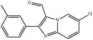 6-CHLORO-2-M-TOLYL-IMIDAZO[1,2-A]PYRIDINE-3-CARBALDEHYDE 结构式