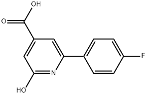 2-(4-FLUOROPHENYL)-6-HYDROXYPYRIDINE-4-CARBOXYLIC ACID 结构式