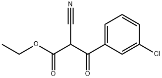 3-(3-CHLORO-PHENYL)-2-CYANO-3-OXO-PROPIONIC ACID ETHYL ESTER 结构式