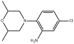 5-CHLORO-2-(2,6-DIMETHYLMORPHOLIN-4-YL)ANILINE 结构式
