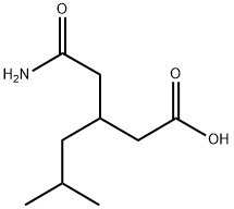 (+/-)-3-(CARBAMOYLMETHYL)-5-METHYLHEXANOIC ACID 结构式