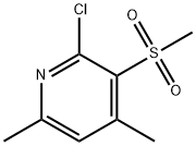 2-氯-4,6-二甲基-3-(甲基磺酰基)吡啶 结构式