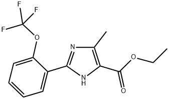 5-METHYL-2-(2-TRIFLUOROMETHOXYPHENYL)-3H-IMIDAZOLE-4-CARBOXYLIC ACID ETHYL ESTER 结构式