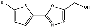 [5-(5-Bromothien-2-yl)-1,3,4-oxadiazol-2-yl]methanol 结构式