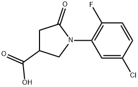 1-(5-CHLORO-2-FLUOROPHENYL)-5-OXOPYRROLIDINE-3-CARBOXYLIC ACID 结构式