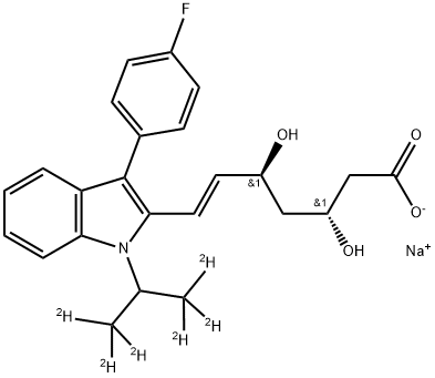 氟伐他汀-D6钠盐 结构式