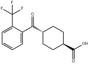 TRANS-4-(2-TRIFLUOROMETHYLBENZOYL)CYCLOHEXANE-1-CARBOXYLIC ACID 结构式