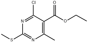 4-CHLORO-6-METHYL-2-METHYLSULFANYL-PYRIMIDINE-5-CARBOXYLIC ACID ETHYL ESTER 结构式