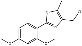 4-(氯甲基)-2-(2,4-二甲氧苯基)-5-甲基-1,3-恶唑 结构式