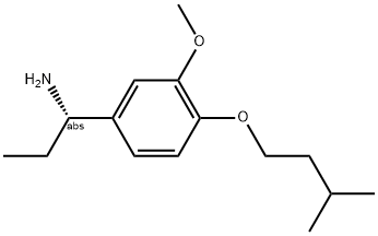 (1S)-1-[3-METHOXY-4-(3-METHYLBUTOXY)PHENYL]PROPYLAMINE 结构式
