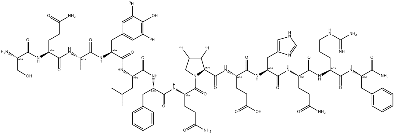 NEUROPEPTIDE FF (HUMAN), [TYR-3,5-PRO-3,4-3H] 结构式