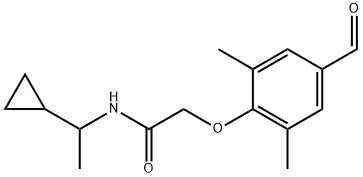 N-(1-CYCLOPROPYLETHYL)-2-(4-FORMYL-2,6-DIMETHYLPHENOXY)ACETAMIDE 结构式