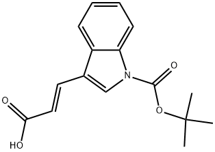 3-(2-CARBOXY-VINYL)-INDOLE-1-CARBOXYLIC ACID TERT-BUTYL ESTER 结构式