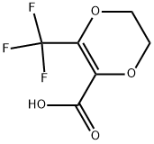 5,6-DIHYDRO-2-TRIFLUOROMETHYL-1,4-DIOXIN-3-CARBOXYLIC ACID 结构式