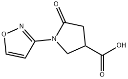 1-ISOXAZOL-3-YL-5-OXOPYRROLIDINE-3-CARBOXYLIC ACID 结构式