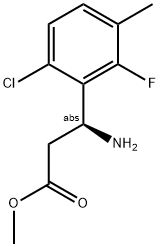 METHYL (3S)-3-AMINO-3-(6-CHLORO-2-FLUORO-3-METHYLPHENYL)PROPANOATE 结构式