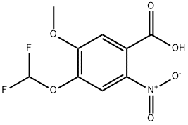 4(-二氟甲氧基)-5-甲氧基-2-硝基苯甲酸 结构式