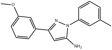 3-(3-METHOXYPHENYL)-1-(3-METHYLPHENYL)-1H-PYRAZOL-5-AMINE 结构式