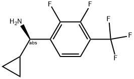 (1R)[2,3-DIFLUORO-4-(TRIFLUOROMETHYL)PHENYL]CYCLOPROPYLMETHYLAMINE 结构式