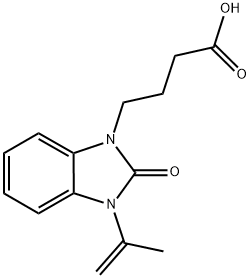 4-(3-ISOPROPENYL-2-OXO-2,3-DIHYDRO-1H-1,3-BENZIMIDAZOL-1-YL)BUTANOIC ACID 结构式
