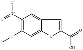 6-METHOXY-5-NITRO-BENZOFURAN-2-CARBOXYLIC ACID 结构式