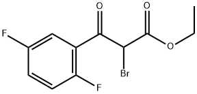 ETHYL 2-BROMO-3-(2,5-DIFLUOROPHENYL)-3-OXO-PROPANOATE 结构式