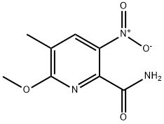 6-METHOXY-5-METHYL-3-NITROPYRIDINE-2-CARBOXAMIDE 结构式