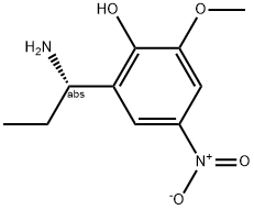 2-((1S)-1-AMINOPROPYL)-6-METHOXY-4-NITROPHENOL 结构式