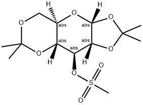 1,2:4,6-DI-O-ISOPROPYLIDENE-3-O-METHANESULFONYL-ALPHA-D-GLUCOFURANOSE 结构式