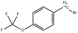 4-(TRIFLUOROMETHOXY) BENZYL BROMIDE, [METHYLENE-14C] 结构式