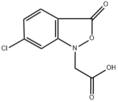 (6-CHLORO-3-OXO-2,1-BENZISOXAZOL-1(3H)-YL)ACETIC ACID 结构式