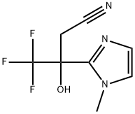 4,4,4-TRIFLUORO-3-HYDROXY-3-(1-METHYL-1H-IMIDAZOL-2-YL)BUTANENITRILE 结构式