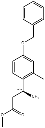 METHYL (3S)-3-AMINO-3-[2-METHYL-4-(PHENYLMETHOXY)PHENYL]PROPANOATE 结构式