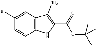 3-AMINO-5-BROMO-1H-INDOLE-2-CARBOXYLIC ACID TERT-BUTYL ESTER 结构式