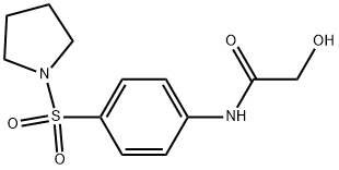 2-Hydroxy-N-[4-(pyrrolidin-1-ylsulfonyl)phenyl]acetamide 结构式