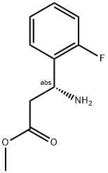 METHYL (3R)-3-AMINO-3-(2-FLUOROPHENYL)PROPANOATE 结构式