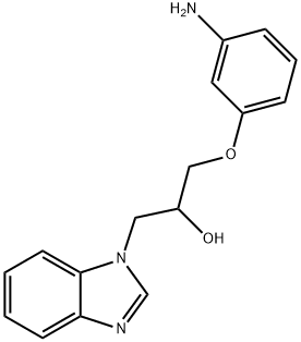 1-(3-氨基苯氧基)-3-(1H-苯并[D]咪唑-1-基)丙烷-2-醇 结构式